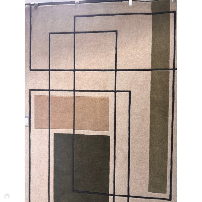 Reef RF21 Outline Modern Geometric Hand-Woven Wool Beige/Khaki/Charcoal Rug-Asiatic Carpets-Rug Love - The Most Loved Rug Store