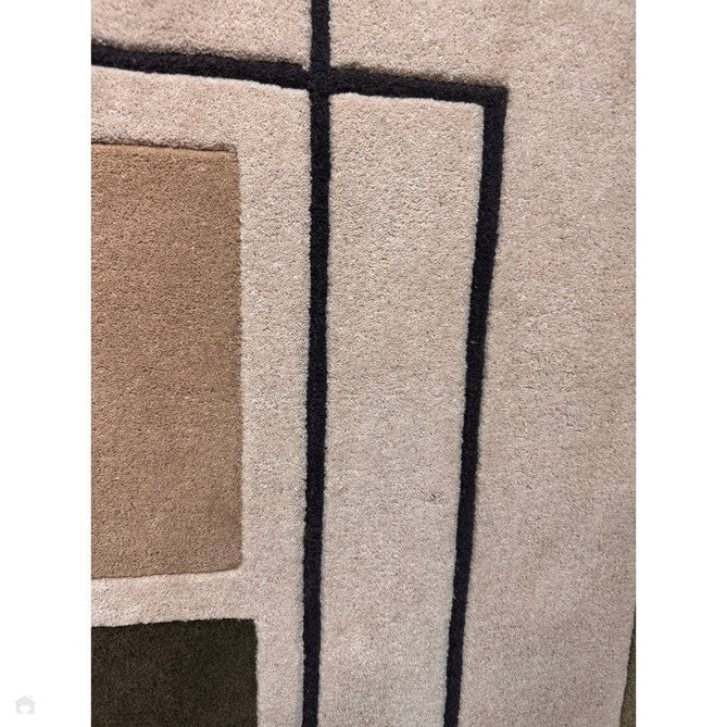 Reef RF21 Outline Modern Geometric Hand-Woven Wool Beige/Khaki/Charcoal Rug-Asiatic Carpets-Rug Love - The Most Loved Rug Store