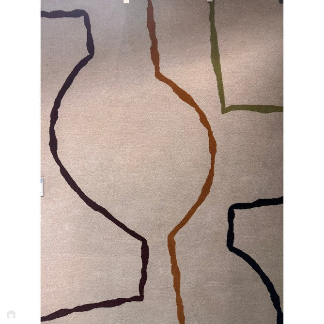 Reef RF22 Linear Modern Geometric Hand-Woven Wool Beige/Multicolour Rug-Asiatic Carpets-Rug Love - The Most Loved Rug Store