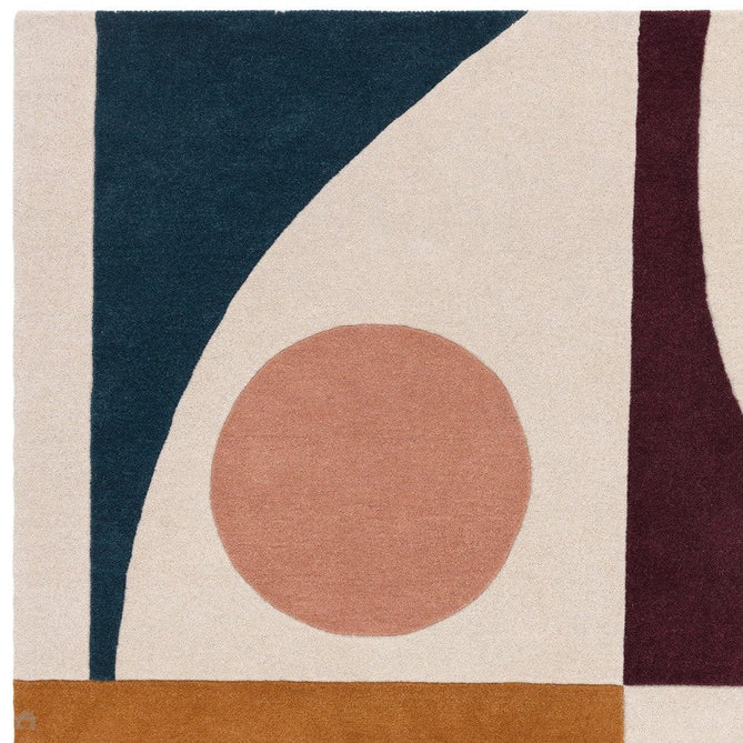 Reef RF23 Connect Modern Geometric Hand-Woven Wool Ivory/Plum/Blush/Ochre/Teal/Multicolour Rug-Asiatic Carpets-Rug Love - The Most Loved Rug Store