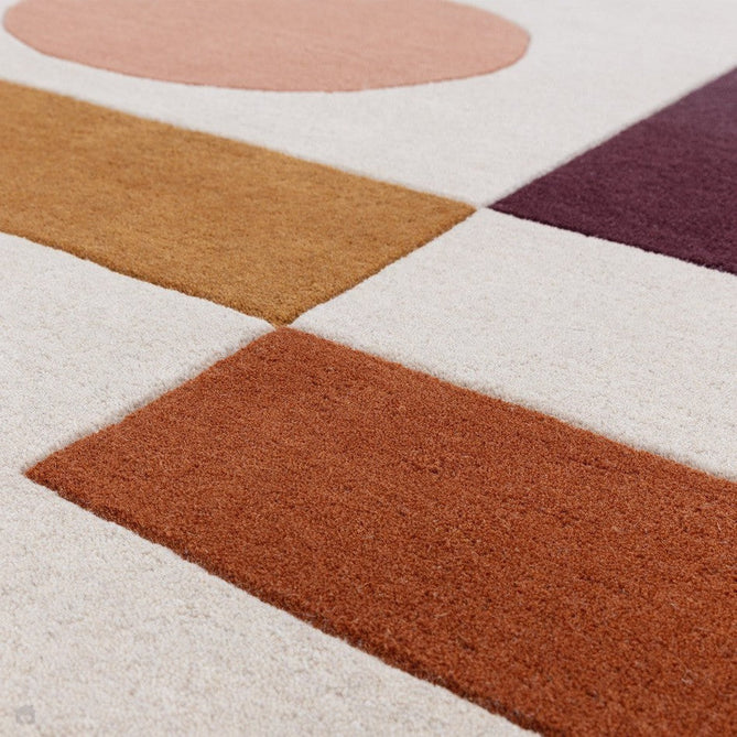 Reef RF23 Connect Modern Geometric Hand-Woven Wool Ivory/Plum/Blush/Ochre/Teal/Multicolour Rug-Asiatic Carpets-Rug Love - The Most Loved Rug Store