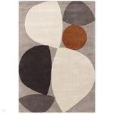 Reef RF24 Mid Century Modern Geometric Hand-Woven Wool Grey/Multi Rug