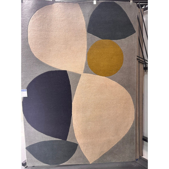 Reef RF25 Mid Century Modern Geometric Hand-Woven Wool Grey/Ivory/Navy/Teal/Mustard Rug-Asiatic Carpets-Rug Love - The Most Loved Rug Store