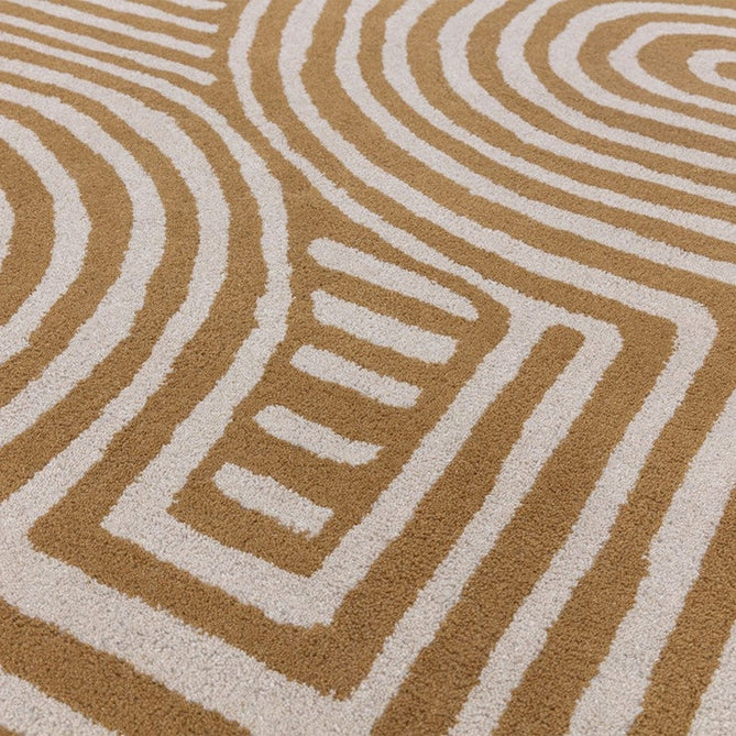 Reef RF28 Curve Modern Geometric Hand-Woven Wool Ochre Yellow/Cream Rug-Asiatic Carpets-Rug Love - The Most Loved Rug Store