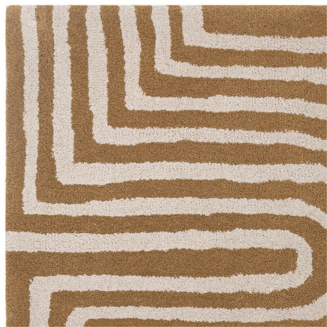 Reef RF28 Curve Modern Geometric Hand-Woven Wool Ochre Yellow/Cream Rug-Asiatic Carpets-Rug Love - The Most Loved Rug Store