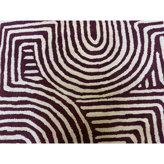 Reef RF29 Curve Modern Geometric Hand-Woven Wool Plum/Cream Rug-Asiatic Carpets-Rug Love - The Most Loved Rug Store
