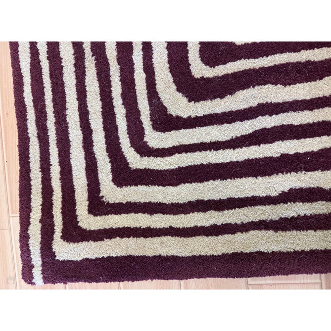Reef RF29 Curve Modern Geometric Hand-Woven Wool Plum/Cream Rug-Asiatic Carpets-Rug Love - The Most Loved Rug Store