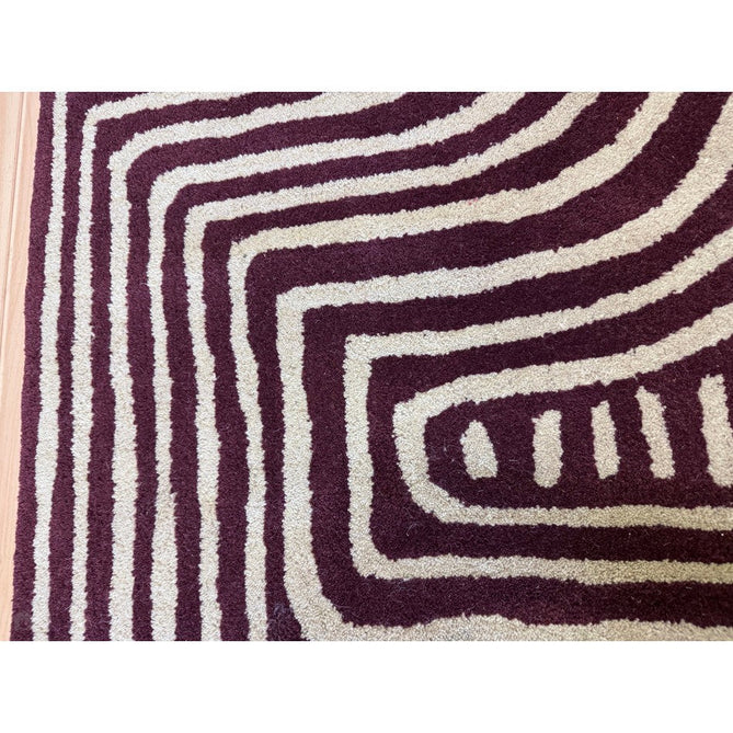Reef RF29 Curve Modern Geometric Hand-Woven Wool Plum/Cream Rug-Asiatic Carpets-Rug Love - The Most Loved Rug Store