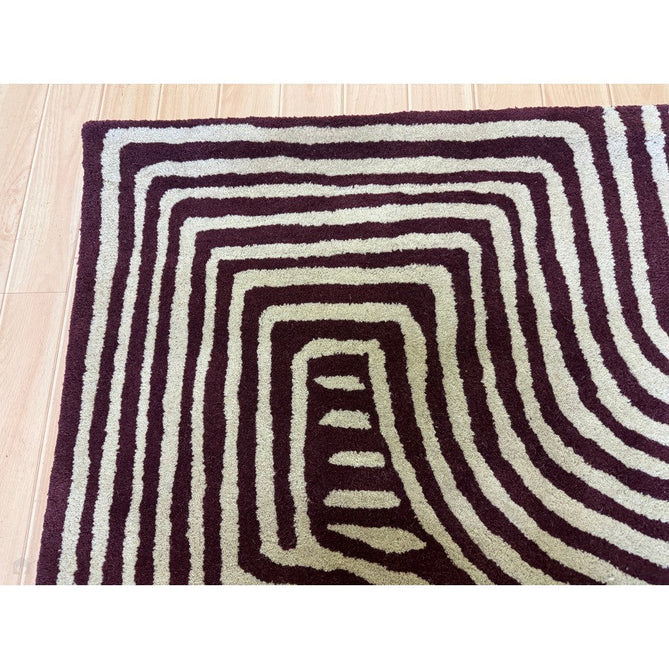 Reef RF29 Curve Modern Geometric Hand-Woven Wool Plum/Cream Rug-Asiatic Carpets-Rug Love - The Most Loved Rug Store