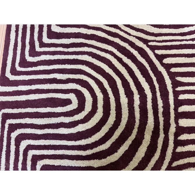 Reef RF29 Curve Modern Geometric Hand-Woven Wool Plum/Cream Rug-Asiatic Carpets-Rug Love - The Most Loved Rug Store