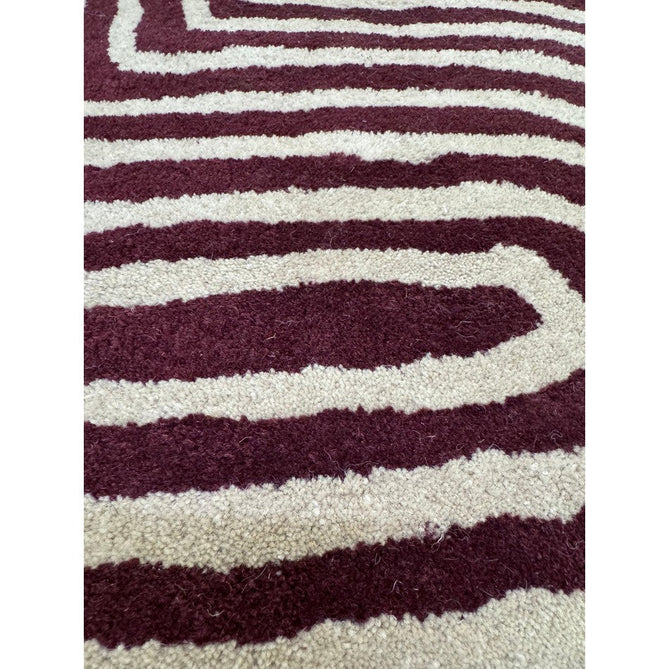 Reef RF29 Curve Modern Geometric Hand-Woven Wool Plum/Cream Rug-Asiatic Carpets-Rug Love - The Most Loved Rug Store