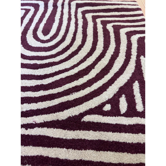 Reef RF29 Curve Modern Geometric Hand-Woven Wool Plum/Cream Rug-Asiatic Carpets-Rug Love - The Most Loved Rug Store