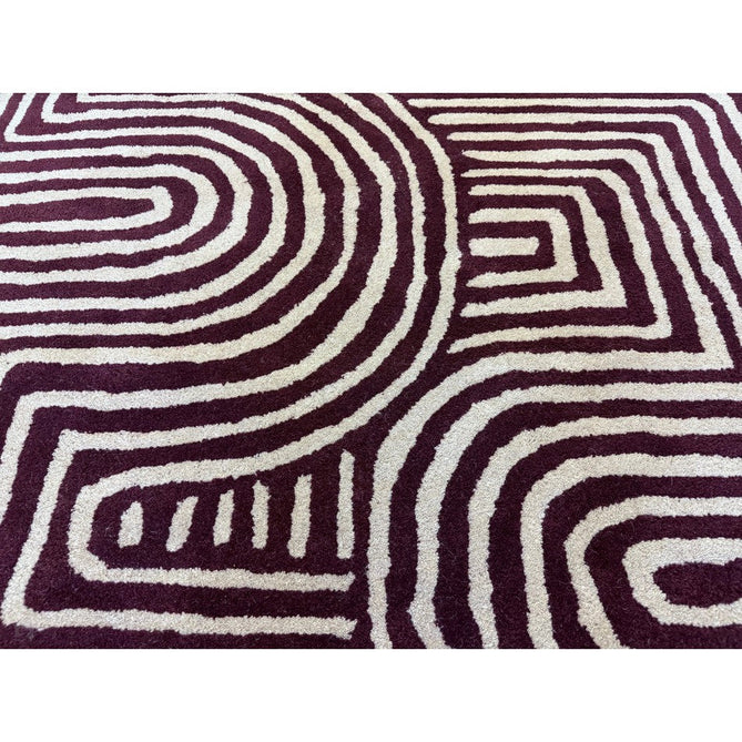 Reef RF29 Curve Modern Geometric Hand-Woven Wool Plum/Cream Rug-Asiatic Carpets-Rug Love - The Most Loved Rug Store