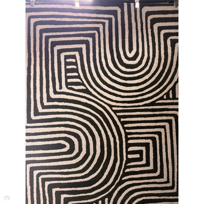 Reef RF30 Curve Modern Geometric Hand-Woven Wool Forest Green/Cream Rug-Asiatic Carpets-Rug Love - The Most Loved Rug Store