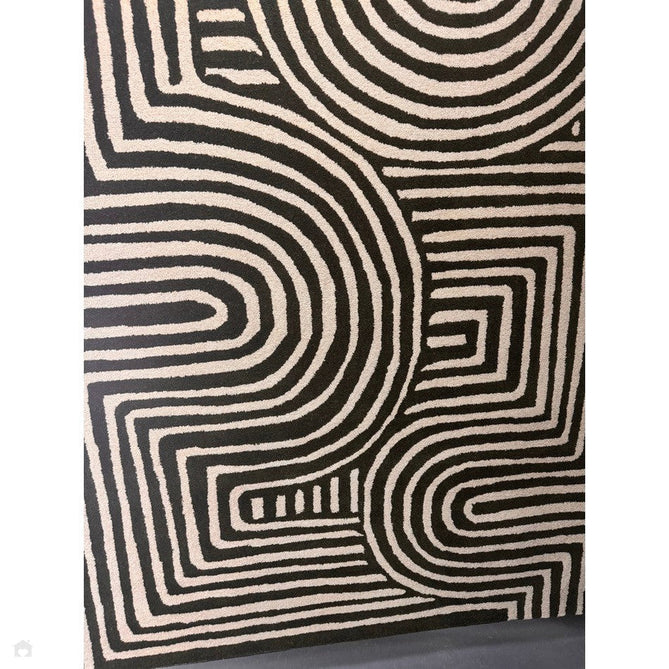Reef RF30 Curve Modern Geometric Hand-Woven Wool Forest Green/Cream Rug-Asiatic Carpets-Rug Love - The Most Loved Rug Store