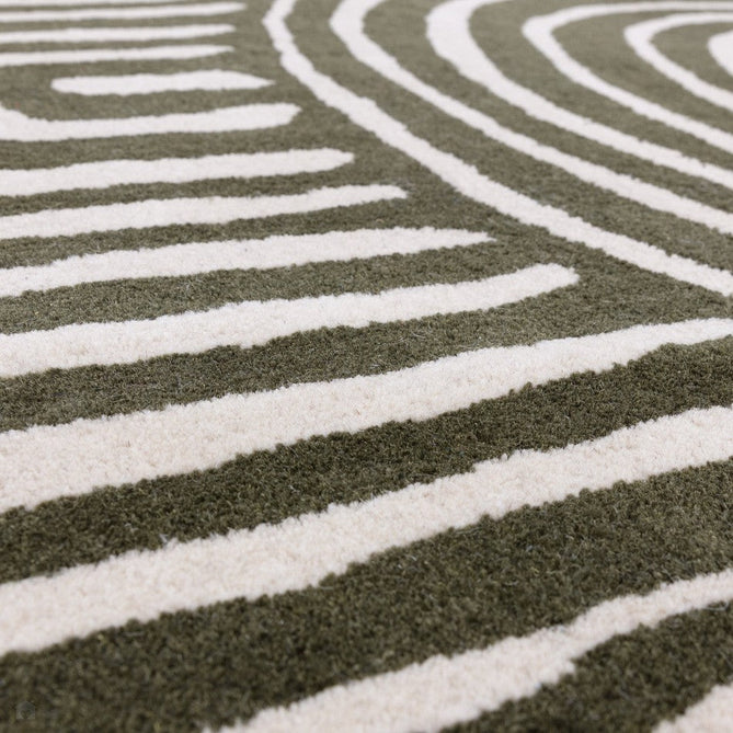 Reef RF30 Curve Modern Geometric Hand-Woven Wool Forest Green/Cream Rug-Asiatic Carpets-Rug Love - The Most Loved Rug Store