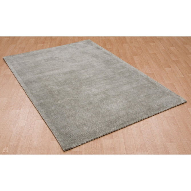 Reko Modern Plain Textured Ribbed Lines Viscose/Cotton Shimmer Flatweave French Grey Rug-Asiatic Carpets-Rug Love - The Most Loved Rug Store