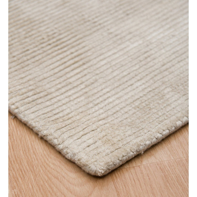 Reko Modern Plain Textured Ribbed Lines Viscose/Cotton Shimmer Flatweave Putty Rug-Asiatic Carpets-Rug Love - The Most Loved Rug Store
