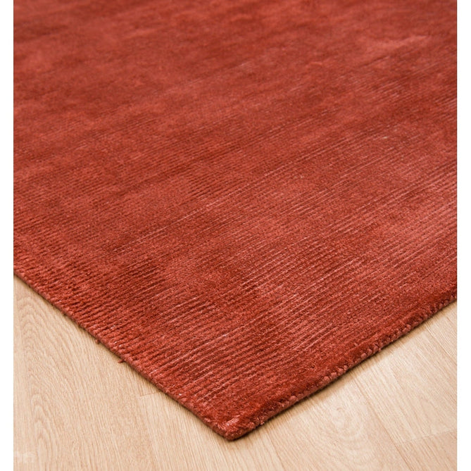 Reko Modern Plain Textured Ribbed Lines Viscose/Cotton Shimmer Flatweave Red Rug-Asiatic Carpets-Rug Love - The Most Loved Rug Store
