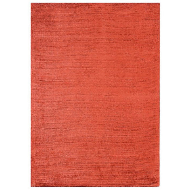 Reko Modern Plain Textured Ribbed Lines Viscose/Cotton Shimmer Flatweave Red Rug-Asiatic Carpets-Rug Love - The Most Loved Rug Store