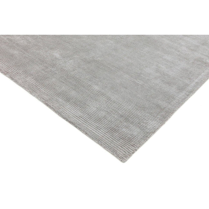 Reko Modern Plain Textured Ribbed Lines Viscose/Cotton Shimmer Flatweave Silver Rug-Asiatic Carpets-Rug Love - The Most Loved Rug Store
