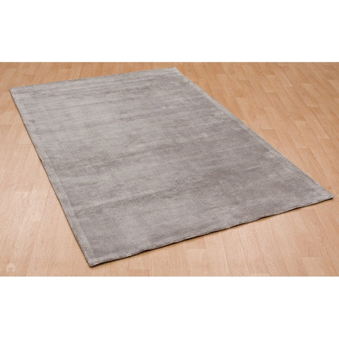 Reko Modern Plain Textured Ribbed Lines Viscose/Cotton Shimmer Flatweave Silver Rug-Asiatic Carpets-Rug Love - The Most Loved Rug Store