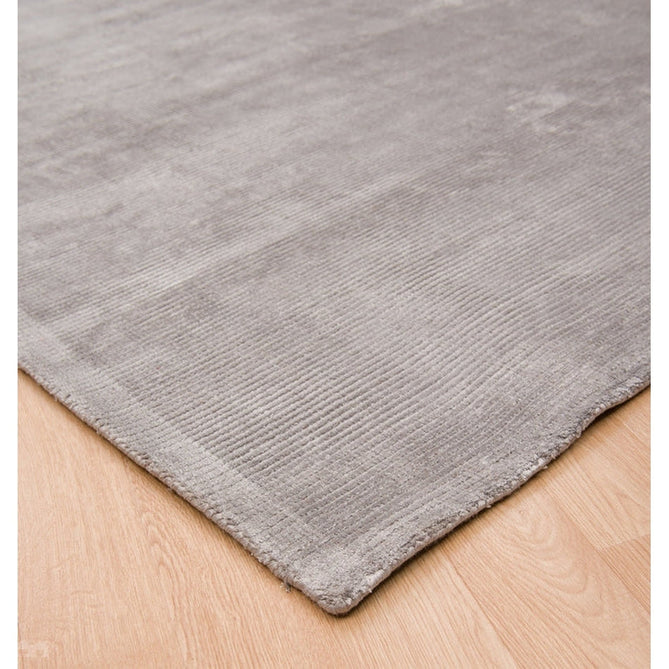 Reko Modern Plain Textured Ribbed Lines Viscose/Cotton Shimmer Flatweave Silver Rug-Asiatic Carpets-Rug Love - The Most Loved Rug Store