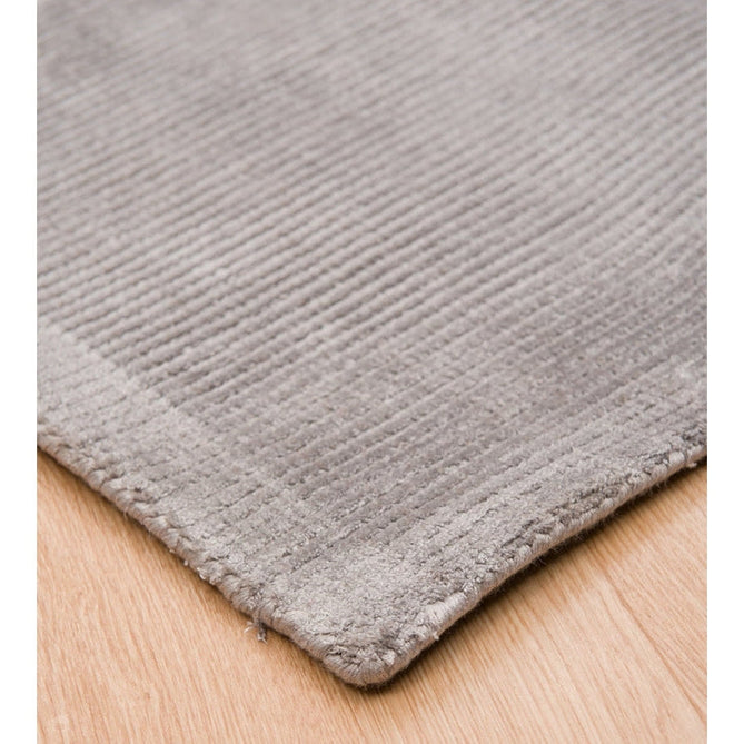 Reko Modern Plain Textured Ribbed Lines Viscose/Cotton Shimmer Flatweave Silver Rug-Asiatic Carpets-Rug Love - The Most Loved Rug Store