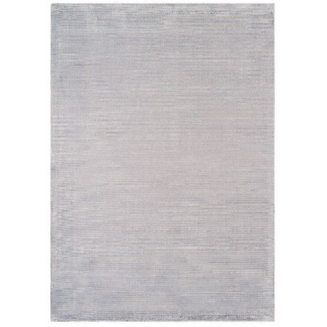 Reko Modern Plain Textured Ribbed Lines Viscose/Cotton Shimmer Flatweave Silver Rug-Asiatic Carpets-Rug Love - The Most Loved Rug Store