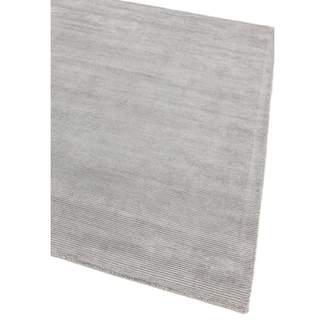 Reko Modern Plain Textured Ribbed Lines Viscose/Cotton Shimmer Flatweave Silver Rug-Asiatic Carpets-Rug Love - The Most Loved Rug Store