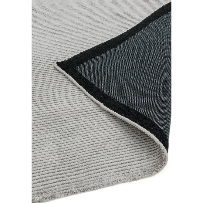 Reko Modern Plain Textured Ribbed Lines Viscose/Cotton Shimmer Flatweave Silver Rug-Asiatic Carpets-Rug Love - The Most Loved Rug Store
