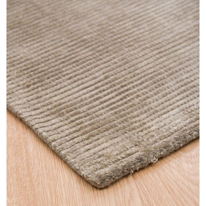 Reko Modern Plain Textured Ribbed Lines Viscose/Cotton Shimmer Flatweave Smoke Rug-Asiatic Carpets-Rug Love - The Most Loved Rug Store