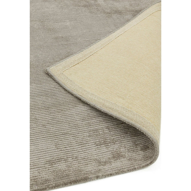 Reko Modern Plain Textured Ribbed Lines Viscose/Cotton Shimmer Flatweave Smoke Rug-Asiatic Carpets-Rug Love - The Most Loved Rug Store