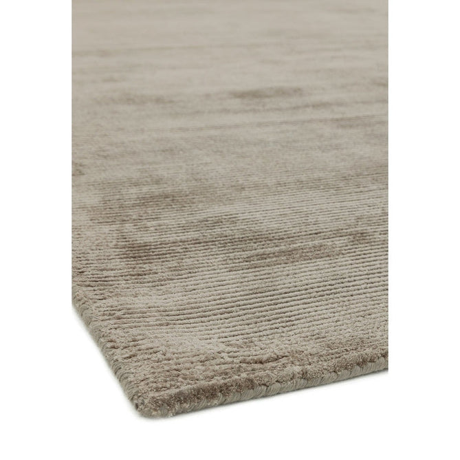 Reko Modern Plain Textured Ribbed Lines Viscose/Cotton Shimmer Flatweave Smoke Rug-Asiatic Carpets-Rug Love - The Most Loved Rug Store