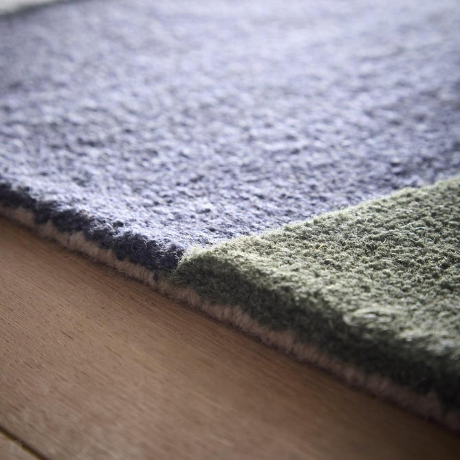 Retro Deco Modern Curved Layered Geometric Colour Block Hand-Woven Wool Teal Blue/Navy Blue/Mustard/Olive/Sky Blue/Beige/Soft Ivory Rug-Origins-Rug Love - The Most Loved Rug Store