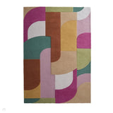 Retro Deco Pink/Multi Rug