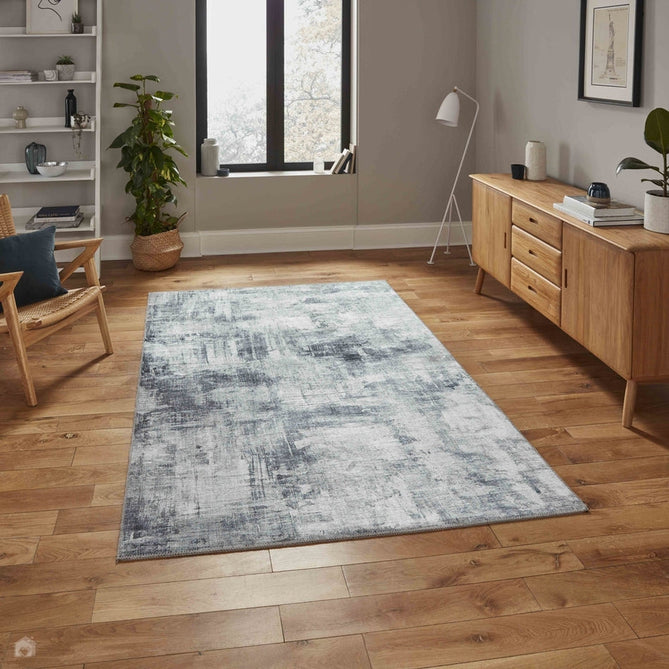 Rio G4719 Modern Abstract Distressed Lightweight Printed Polyester Flatweave Grey Rug-Think Rugs-Rug Love - The Most Loved Rug Store