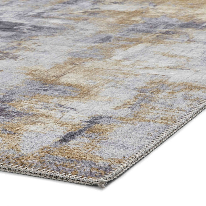 Rio G4719 Modern Abstract Distressed Lightweight Printed Polyester Flatweave Grey/Yellow Rug-Think Rugs-Rug Love - The Most Loved Rug Store
