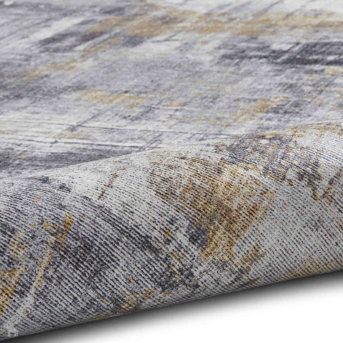 Rio G4719 Modern Abstract Distressed Lightweight Printed Polyester Flatweave Grey/Yellow Rug-Think Rugs-Rug Love - The Most Loved Rug Store