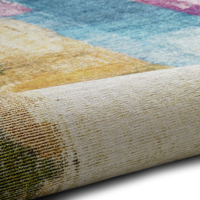 Rio G4721 Modern Abstract Distressed Lightweight Printed Polyester Flatweave Multicolour Rug-Think Rugs-Rug Love - The Most Loved Rug Store