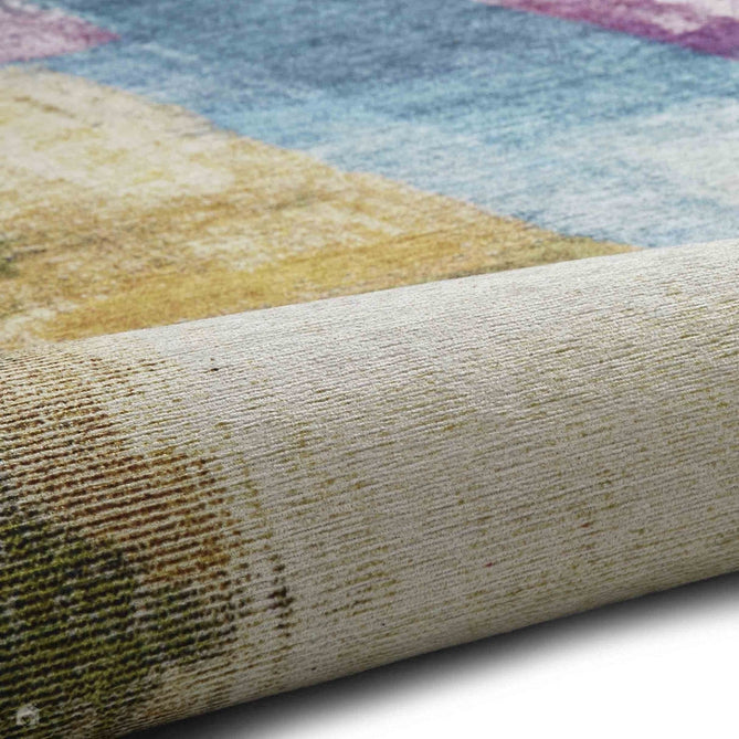 Rio G4721 Modern Abstract Distressed Lightweight Printed Polyester Flatweave Multicolour Rug-Think Rugs-Rug Love - The Most Loved Rug Store