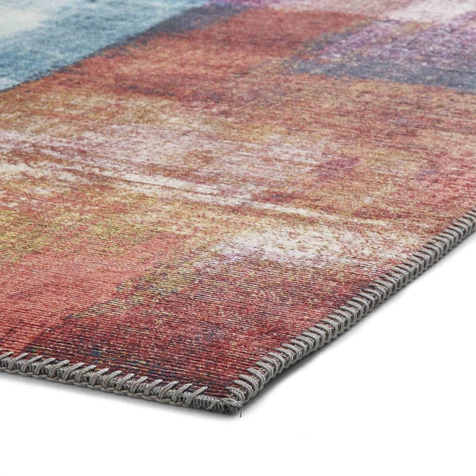 Rio G4721 Modern Abstract Distressed Lightweight Printed Polyester Flatweave Multicolour Rug-Think Rugs-Rug Love - The Most Loved Rug Store