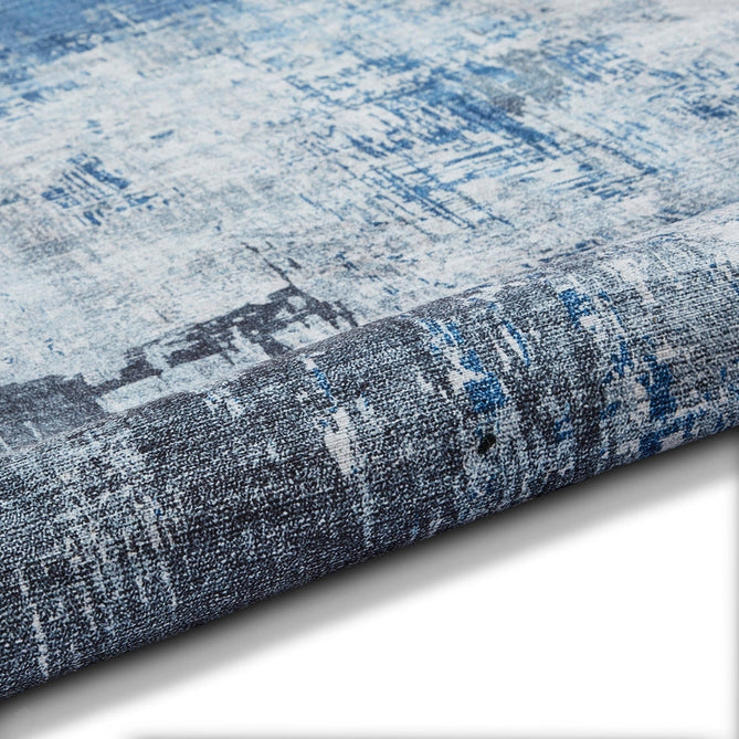 Rio G5536 Modern Abstract Distressed Lightweight Printed Polyester Flatweave Grey/Blue Rug-Think Rugs-Rug Love - The Most Loved Rug Store