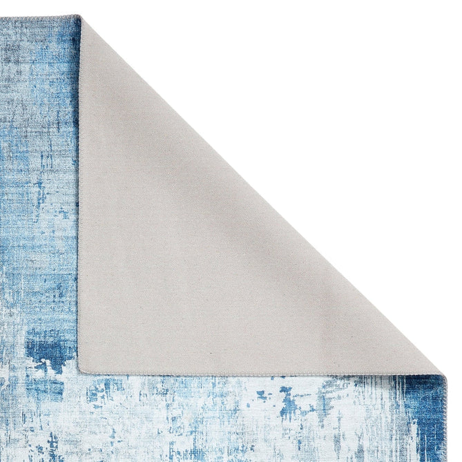 Rio G5536 Modern Abstract Distressed Lightweight Printed Polyester Flatweave Grey/Blue Rug-Think Rugs-Rug Love - The Most Loved Rug Store