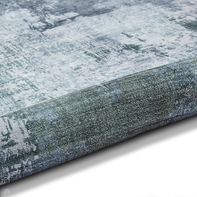 Rio G5536 Modern Abstract Distressed Lightweight Printed Polyester Flatweave Grey/Green Rug-Think Rugs-Rug Love - The Most Loved Rug Store