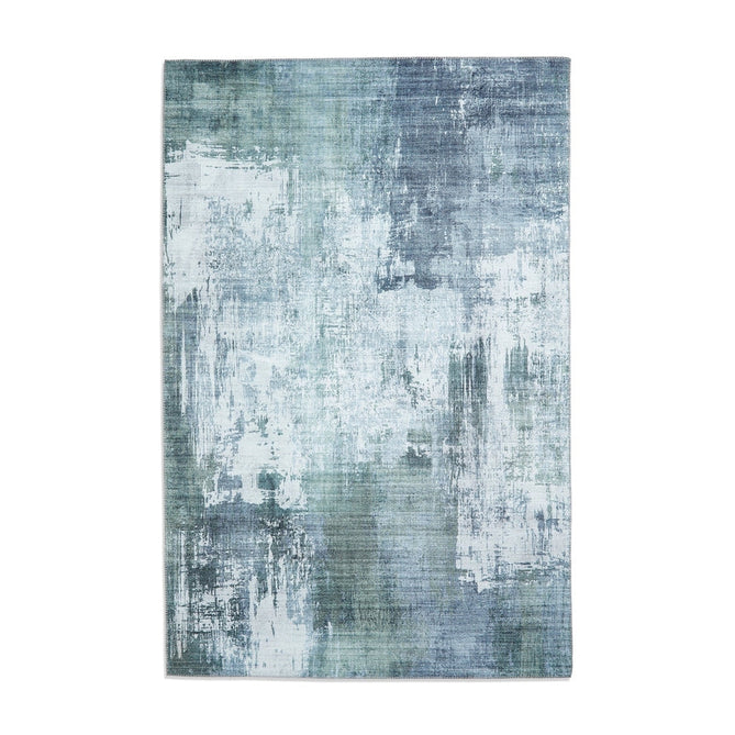 Rio G5536 Modern Abstract Distressed Lightweight Printed Polyester Flatweave Grey/Green Rug-Think Rugs-Rug Love - The Most Loved Rug Store
