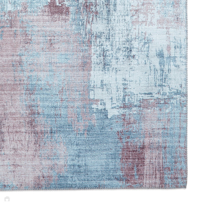 Rio G5536 Modern Abstract Distressed Lightweight Printed Polyester Flatweave Grey/Rose Rug-Think Rugs-Rug Love - The Most Loved Rug Store