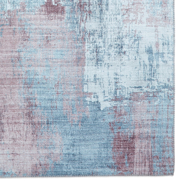 Rio G5536 Modern Abstract Distressed Lightweight Printed Polyester Flatweave Grey/Rose Rug-Think Rugs-Rug Love - The Most Loved Rug Store