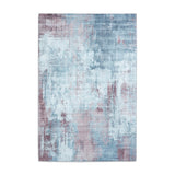 Rio G5536 Modern Abstract Distressed Lightweight Printed Polyester Flatweave Grey/Rose Rug