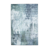 Rio G5536 Modern Abstract Distressed Printed Polyester Flatweave Grey/Green Rug